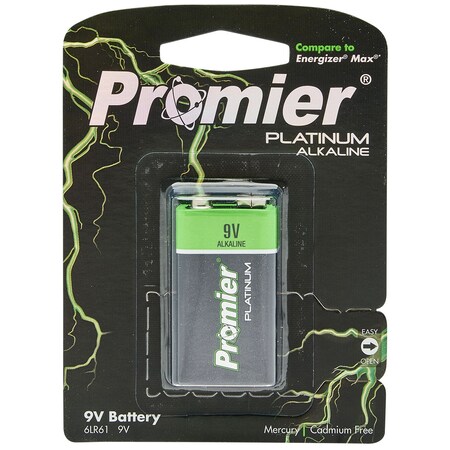 Promier Products Premium 9 Volt Alkaline Battery P-9V1-12/48